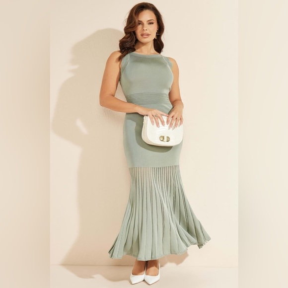 Marciano Chandra Rib Maxi Dress Size XS Slate Gray - Picture 3 of 12